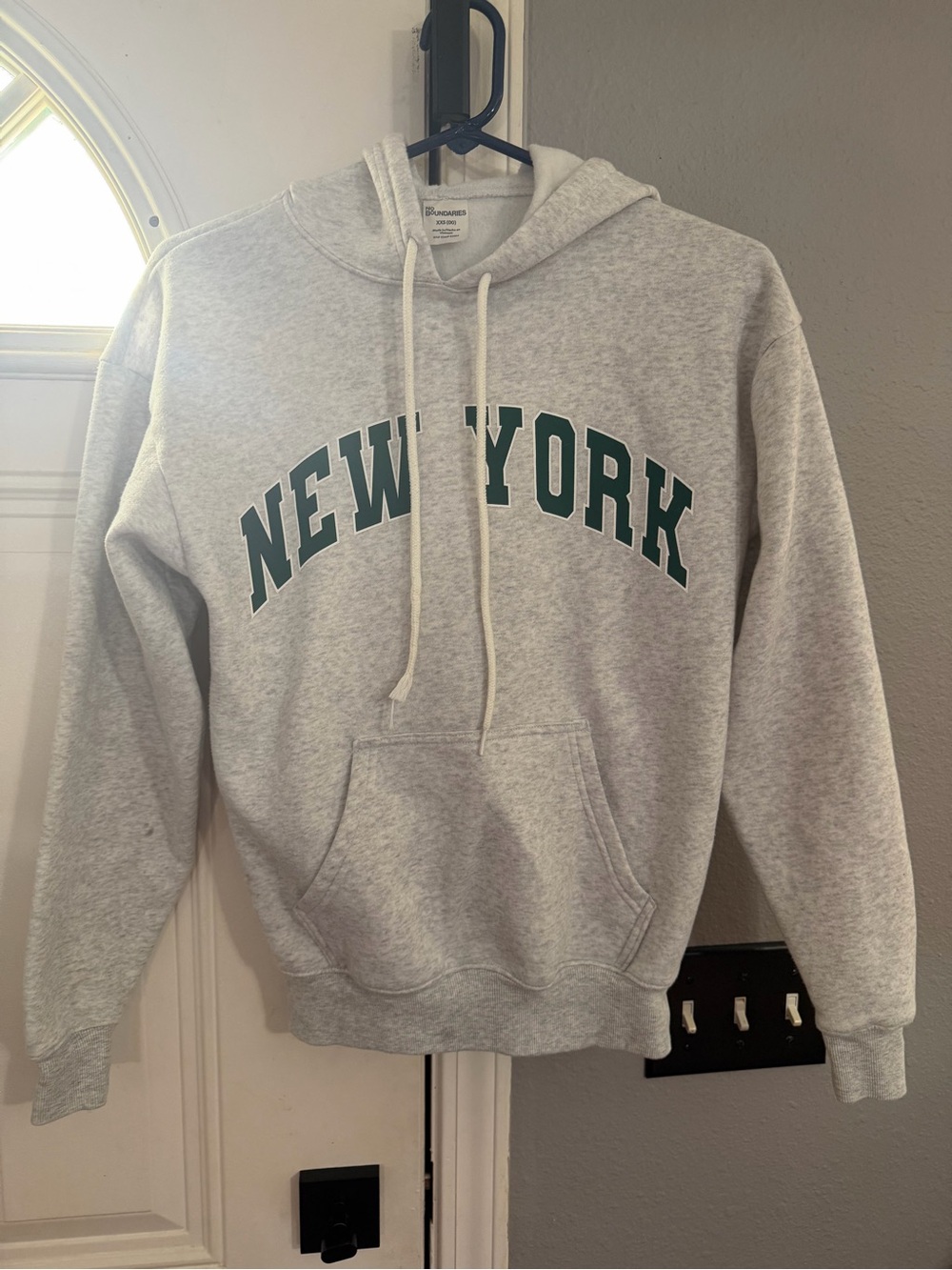 No Boundaries White Fleece Pullover Hoodie